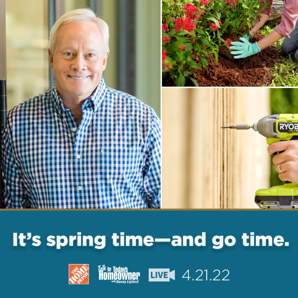 Home Depot Facebook Live promotional graphic featuring Danny Lipford, designed by Thomas Boni