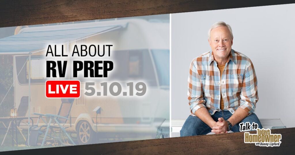 Graphic design for Today's Homeowner Facebook Live on RV prep. By Thomas Boni.